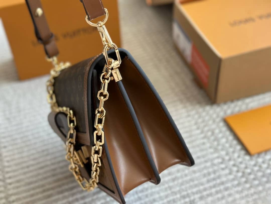 Dauphine MM Shoulder Bag – Monogram & Reverse Canvas Style