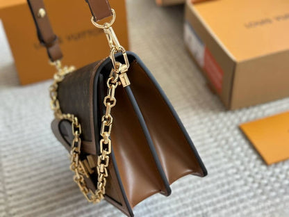 Dauphine MM Shoulder Bag – Monogram & Reverse Canvas Style